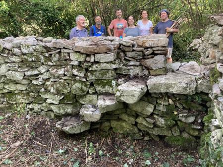 Izobraževanje o veščini suhozidne gradnje; Vir: Maša Cotič